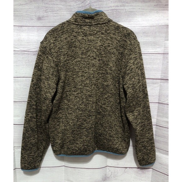Cinch Youth XL 14 Brown Polar Fleece Pullover Sweater Pockets Snaps Turquoise - Picture 5 of 7
